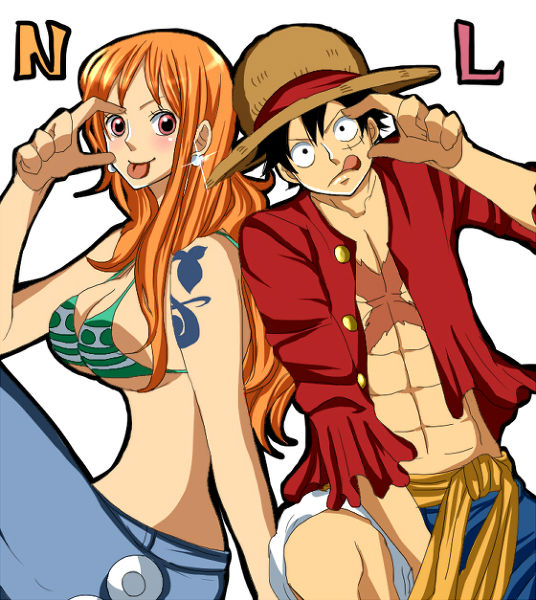 ผล๥าร๨้นหารูปภาพสำ​หรับ luffy nami