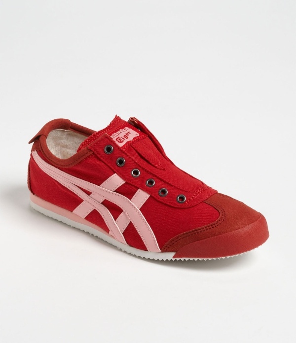 onitsuka tiger red slip on