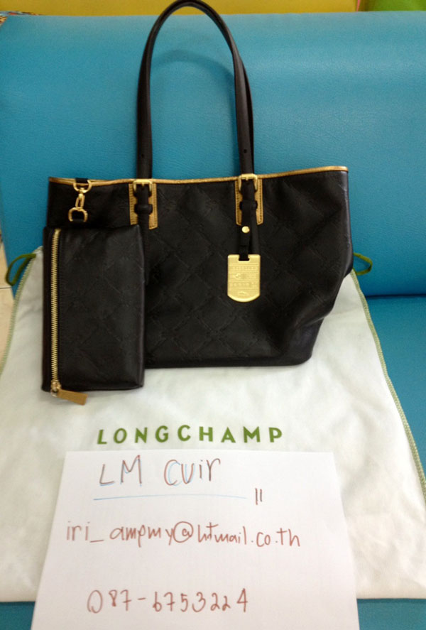 New Longchamp LM Cuir Black size L - Pantip