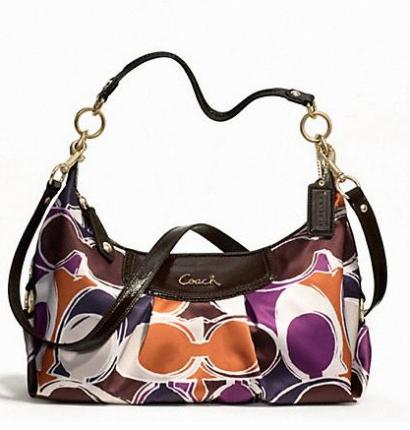 Coach Ashley Hand Drawn Scarf shops Print Hobo Bag