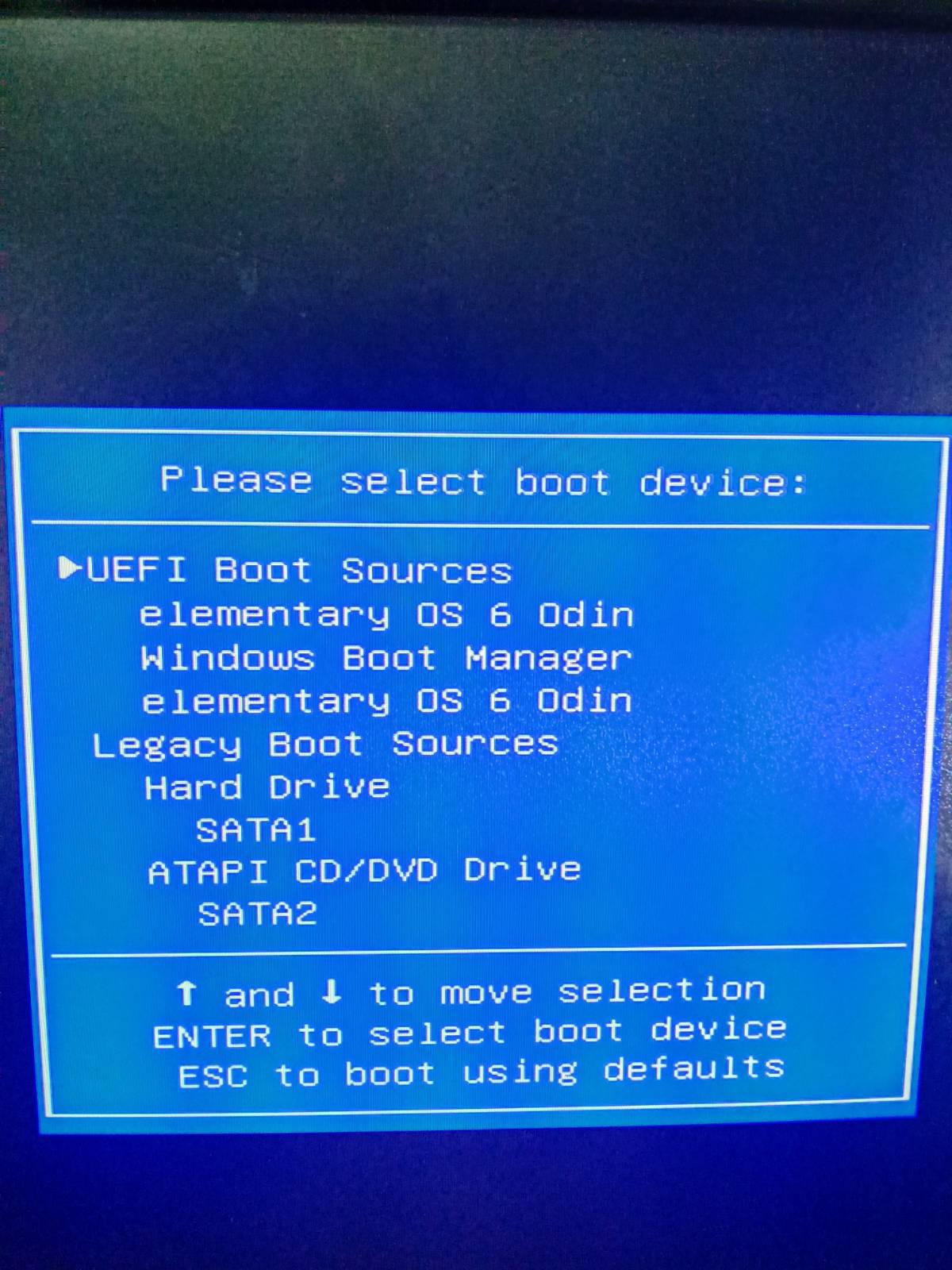 boot from usb hp envy