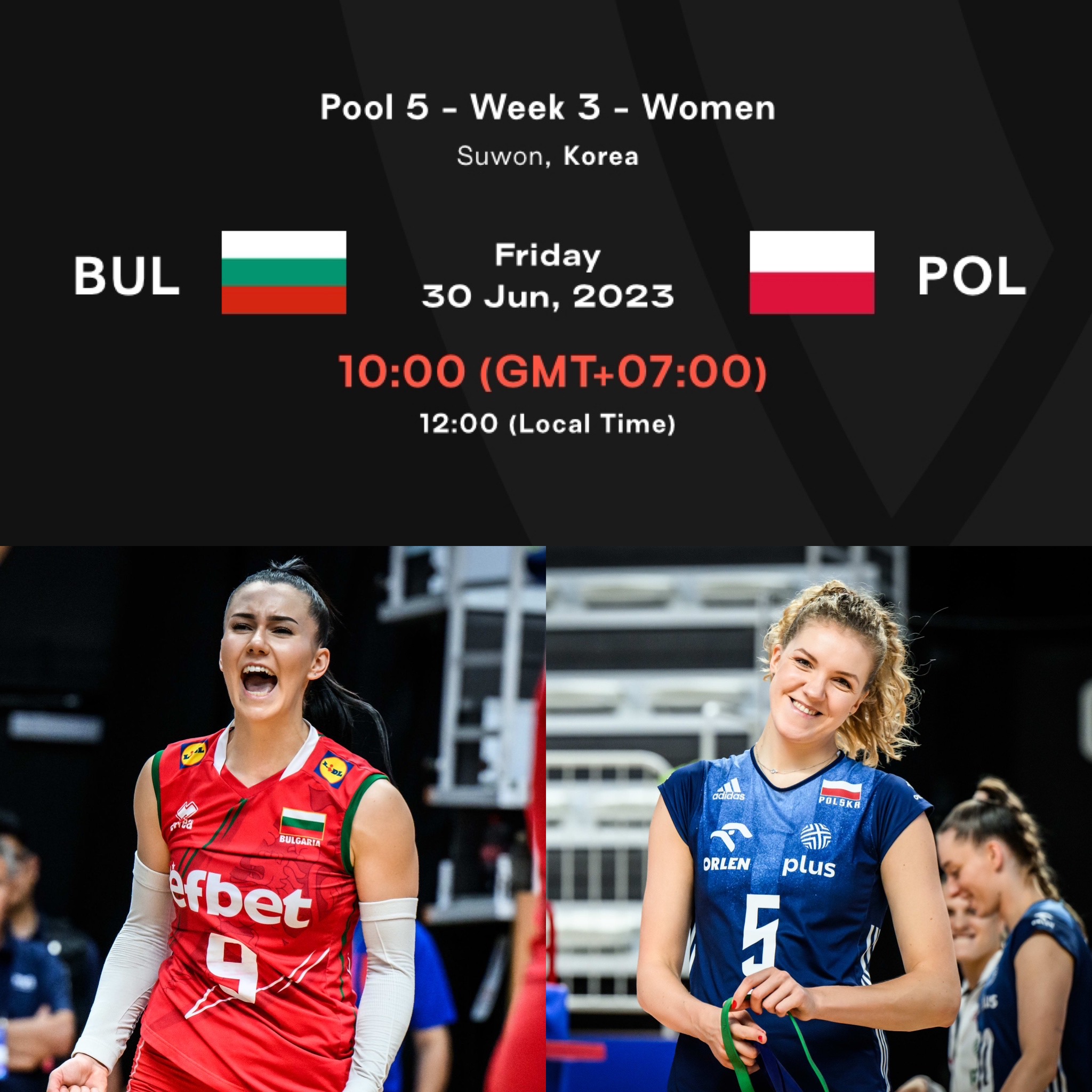 เชียร์สด FIVB Volleyball Women’s Nation League 2023 บัลแกเรีย 🇧🇬 พบ ...