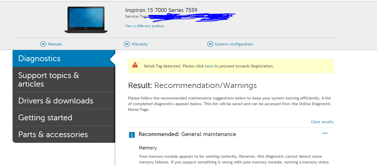targeted read test failed dell inspiron