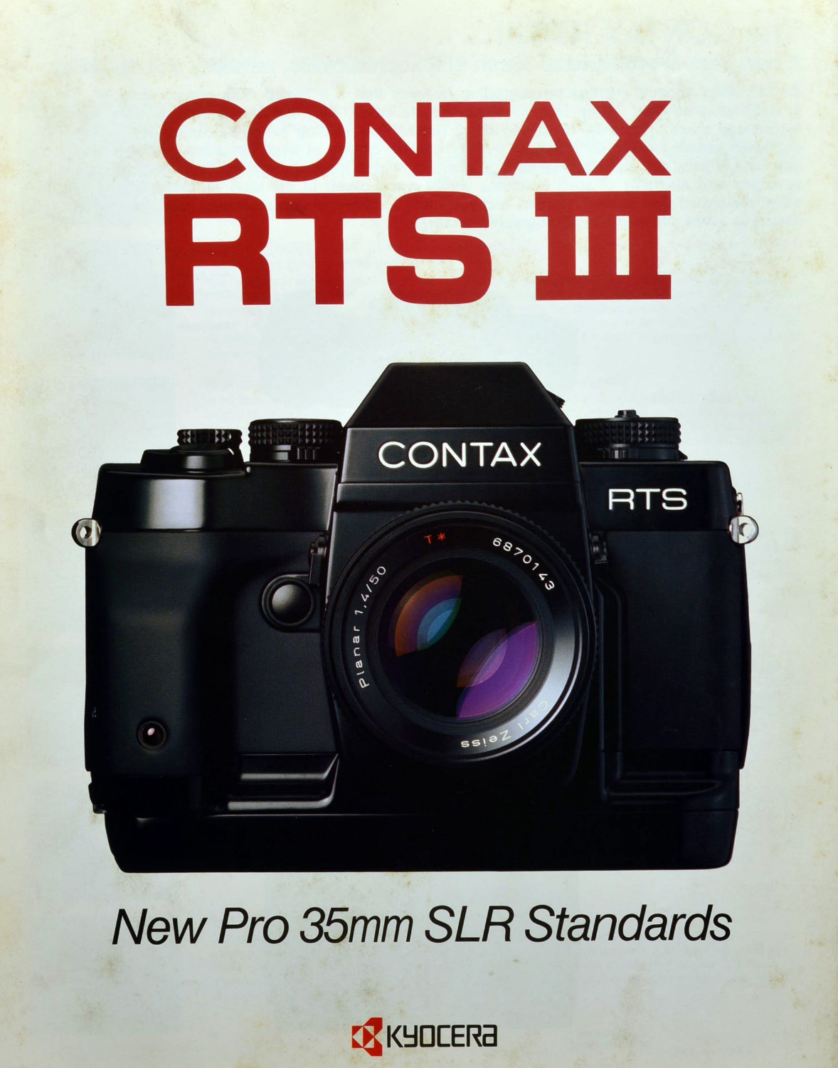 โบรชัวร์ CONTAX RTS III กล้องฟิล์มโปรค่ายยาชิก้า หน้าตาเหมือน ฟูจิเอ็ก