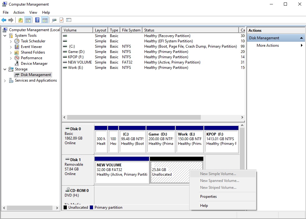 128gb flash drive filesystem best partition