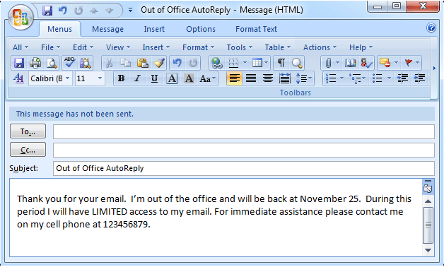 Automatic reply. Out of Office Outlook. Out of Office message. Out of Office пример. Пример автоответа.