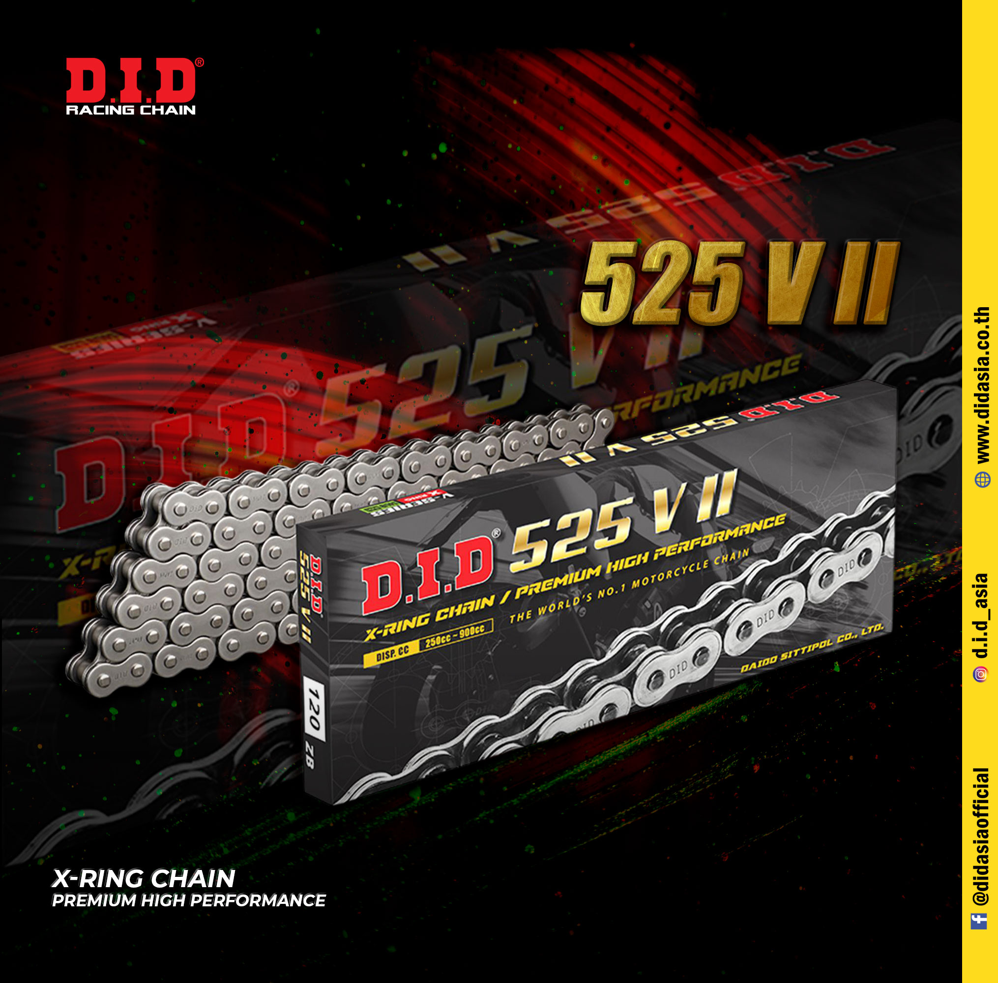 🔥โซ่ DID 525 V 11 X ring ราคาพิเศษ🔥 - Pantip