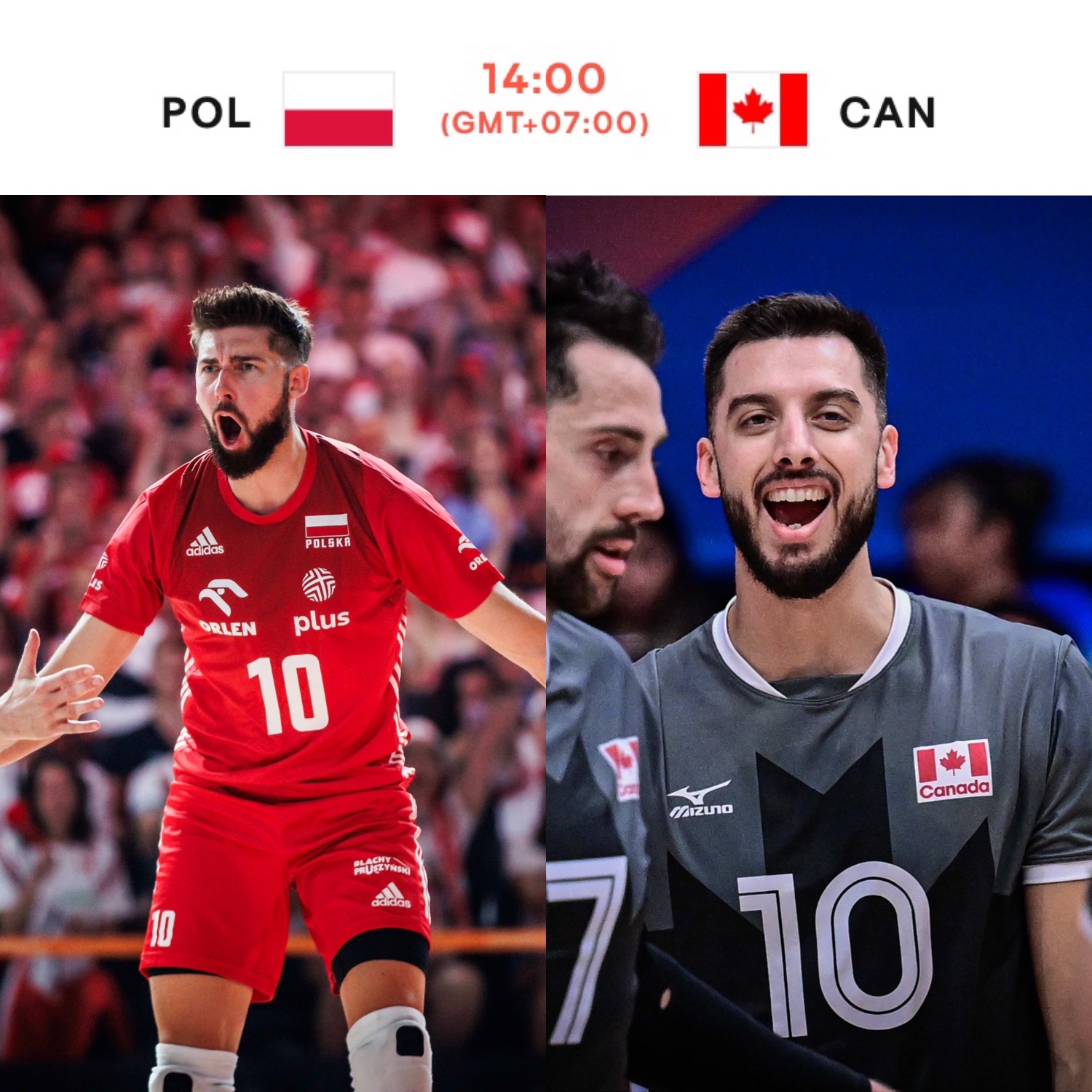 เชียร์สด FIVB Volleyball Mens Nation League 2023 โปแลนด์ 🇵🇱 พบ แคนาดา 🇨🇦 เวลา 14.00 น.