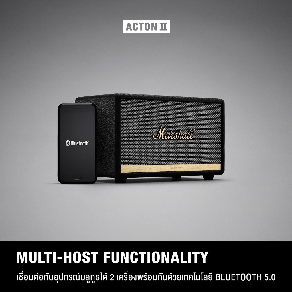 🔊🔊 ลำโพงบลูทูธ MARSHALL Acton II bluetooth black - ลำโพงmarshall ลําโพง ...