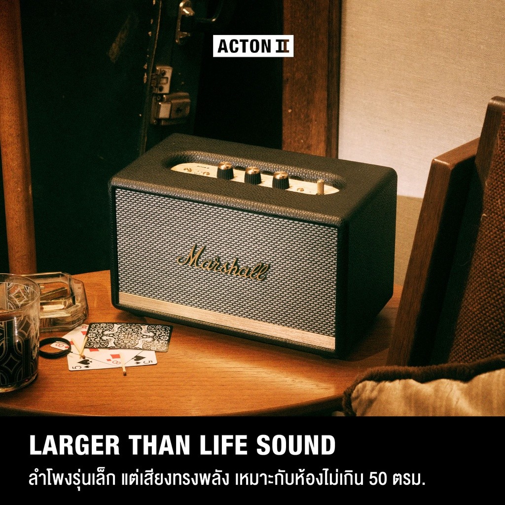 🔊🔊 ลำโพงบลูทูธ MARSHALL Acton II bluetooth black - ลำโพงmarshall ลําโพง ...