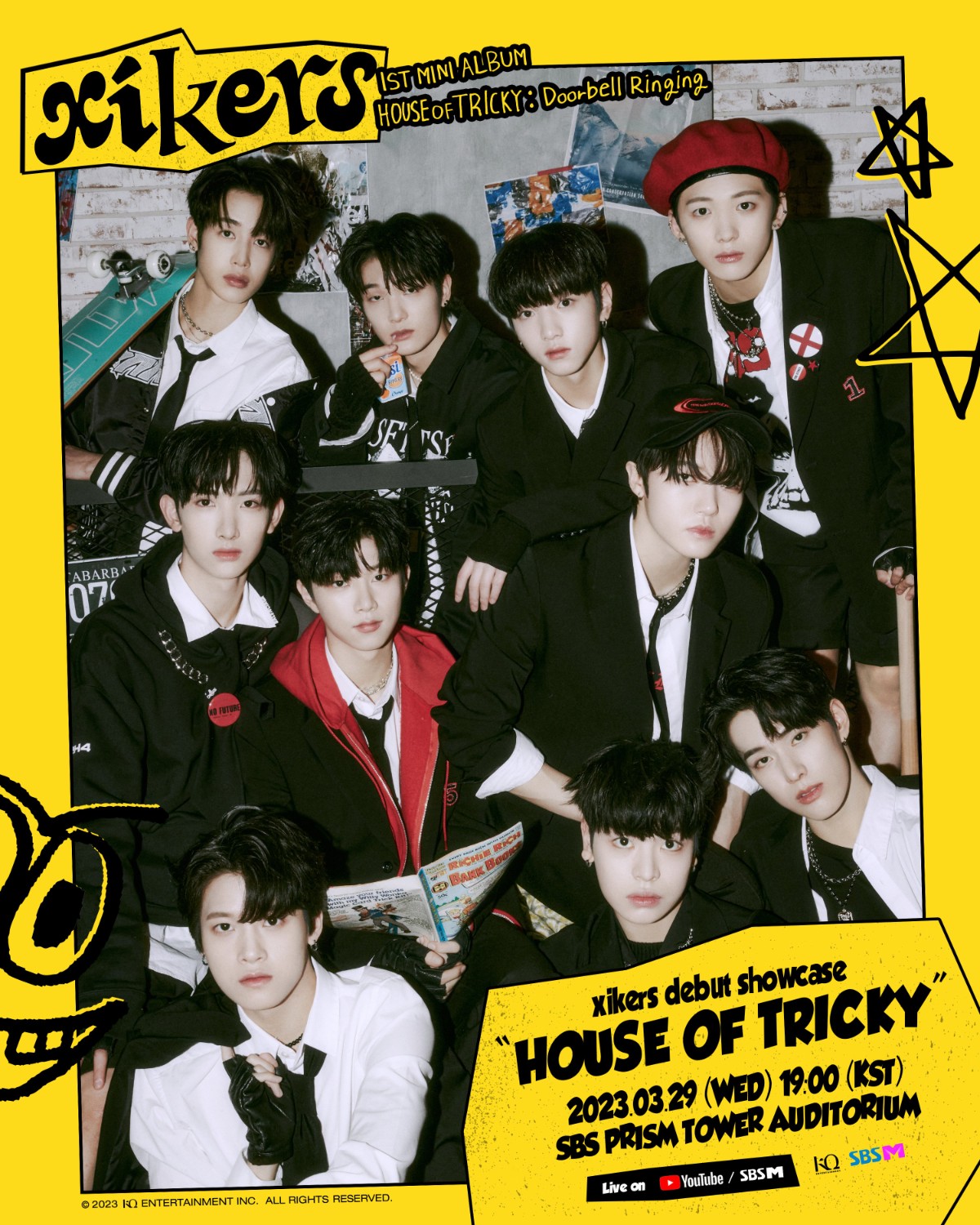 XIKERS (싸이커스) HOUSE OF TRICKY : Doorbell Ringing. DEBUT SHOWCASE POSTER ...