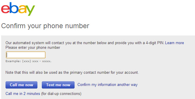 สอบถามเกี่ยวกับการ Confirm Your Phone Number ใน Ebay - Pantip