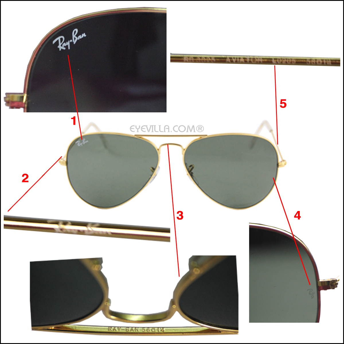 how to check real ray ban sunglasses