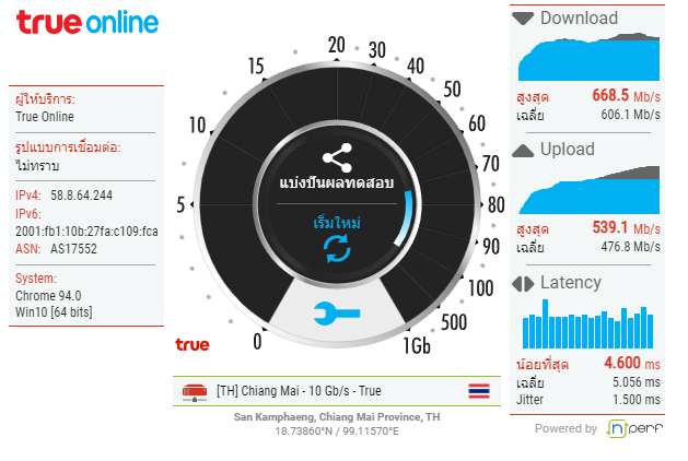Internet True Fiber 1000/200 (600/600 Mbps) Bit Torrent ไม่เต็มความเร็ว -  Pantip