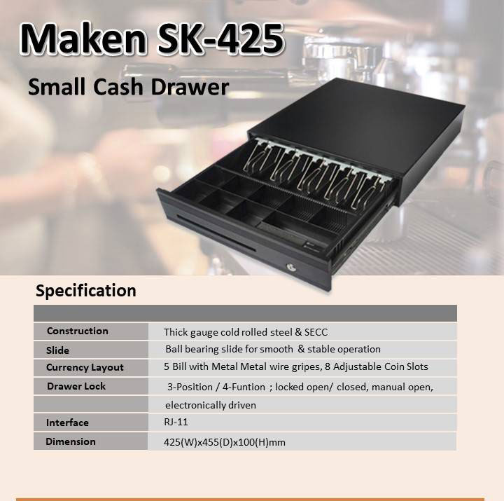 เครื่อง POS Sunmi Android ,ปริ้นเตอร์พิมพ์ใบเสร็จ RP332 ,ลิ้นชักเก็บ