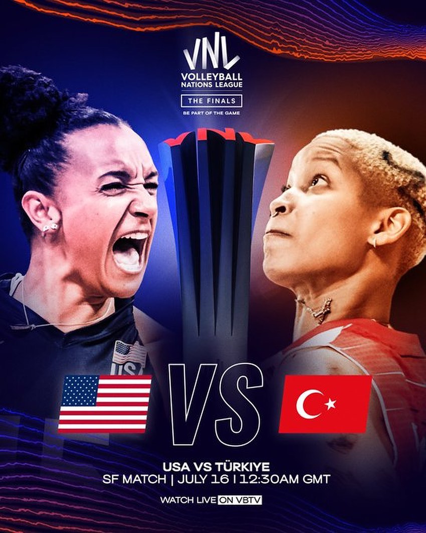 เชียร์สด Semifinals Final Round Women’s VNL 2023 USA 🇺🇸 vs Turkey