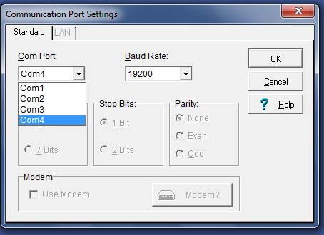 Communications port com1 driver