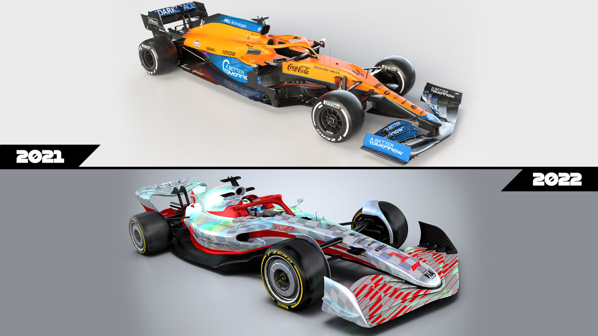 Размеры формулы 1. Болид f1 2022. Болид ф1 2021. Болиды ф1 2022. F1 2021 vs 2022.