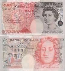 เลิกใช้เงินปอนด์แบบเก่า ธนบัตร £50 - Pantip