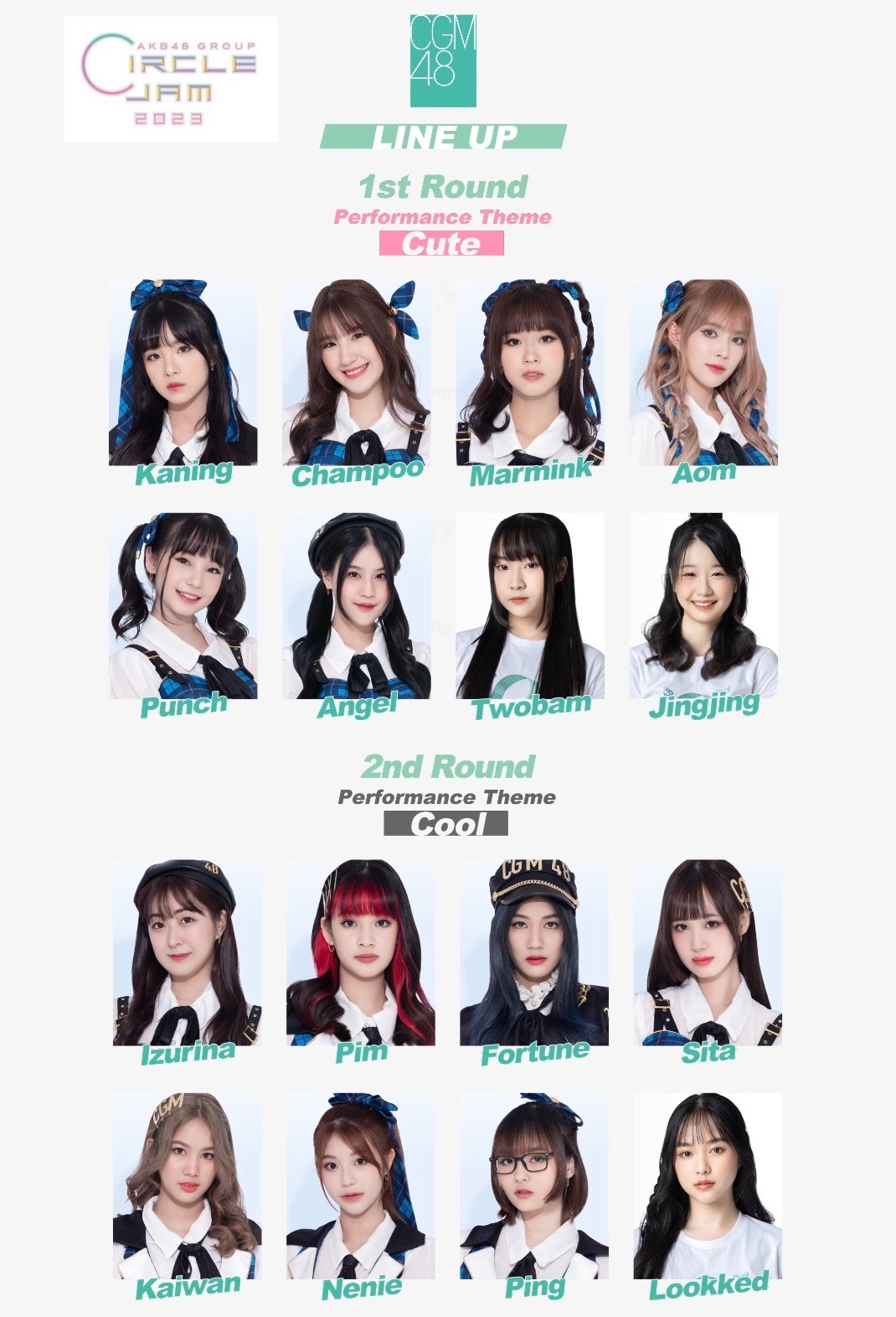 รวมเมมเบอร์จาก BNK+CGM48 ที่จะเข้าร่วมแสดงในงาน "AKB48 Group Circle JAM ...