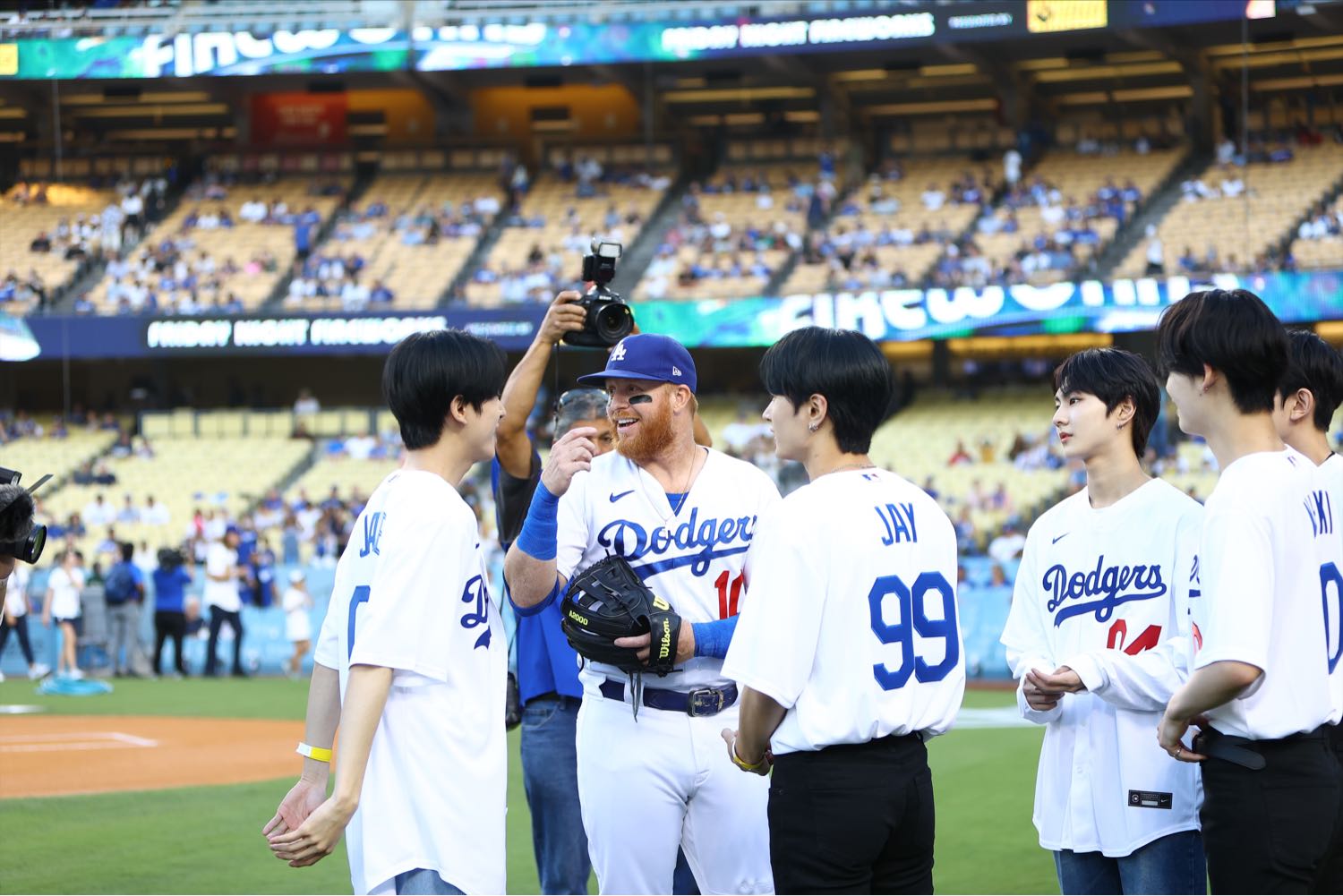 sofi on X: Enhypen at LA Dodgers Korea Night!