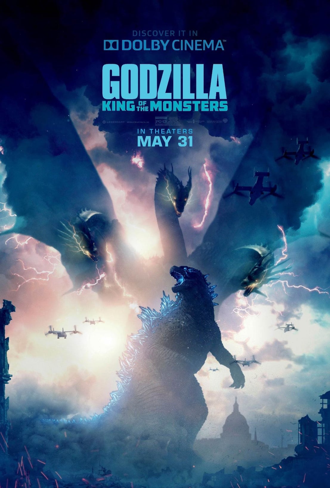 Godzilla King of the Gods Movie Poster 2019 24/" x 36/"
