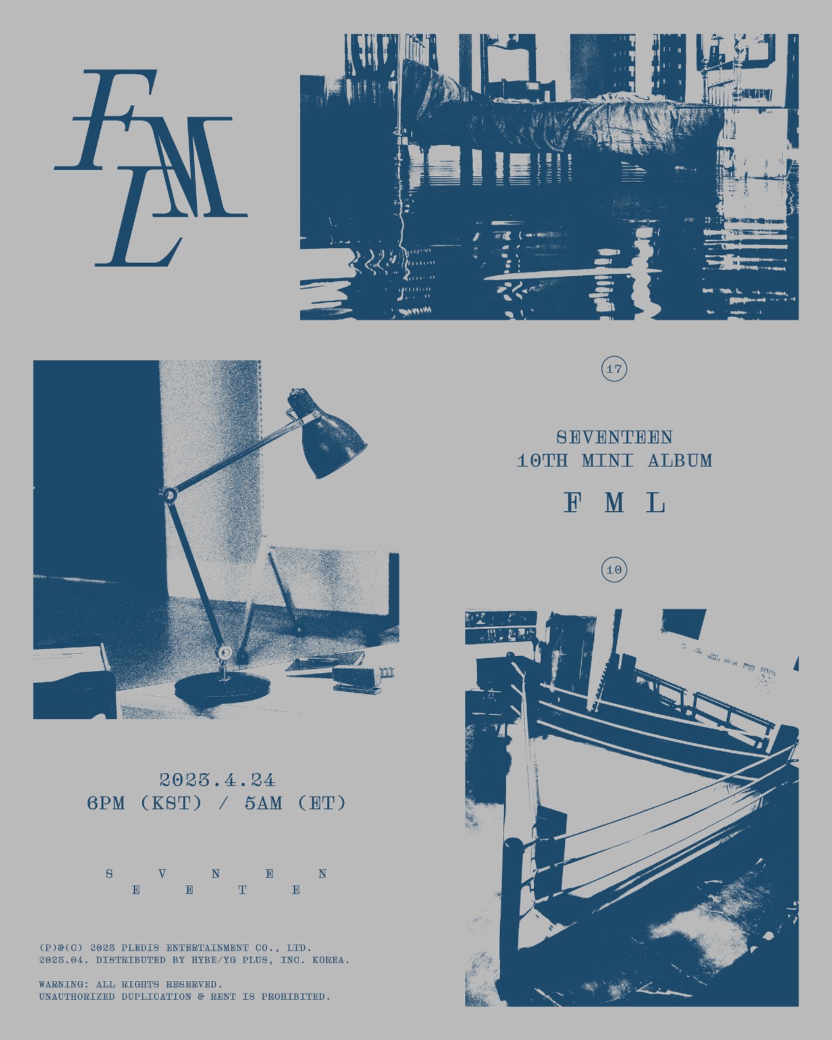 SEVENTEEN 10th Mini Album 'FML' Official Poster | 23.04.24 RELEASE - Pantip