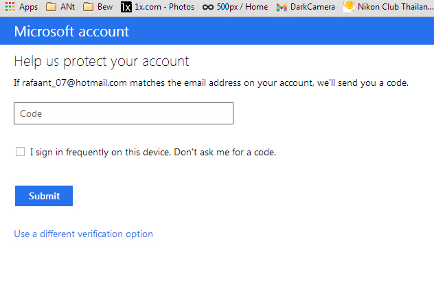 Outlook (Hotmail) ให้ใส่ Code - Pantip