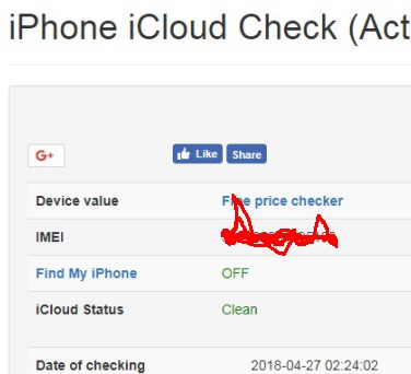 ผลตรวจ Imei Iphone แบบนี้แสดงว่าไม่ติดIcloud ใช่เปล่าครับ (มีรูปประกอบ)* *  - Pantip