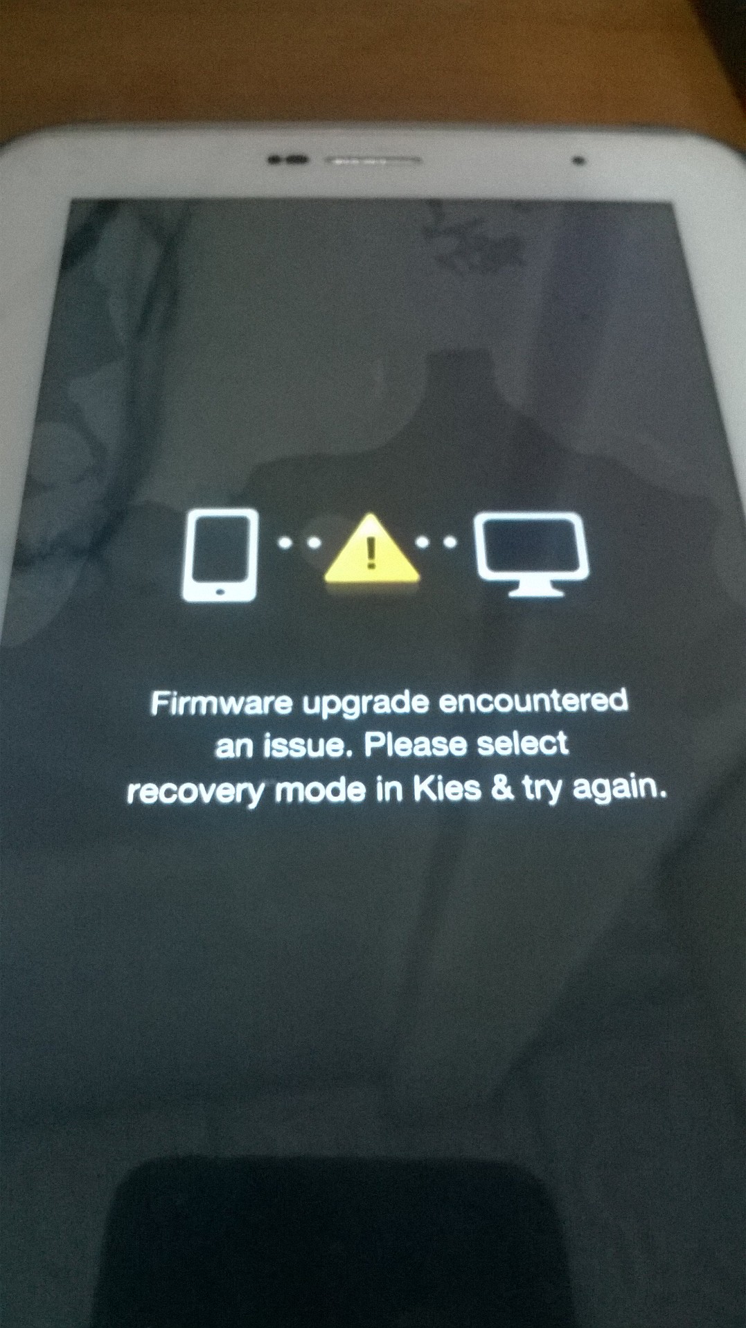 Что делать если планшет пишет firmware upgrade encountered
