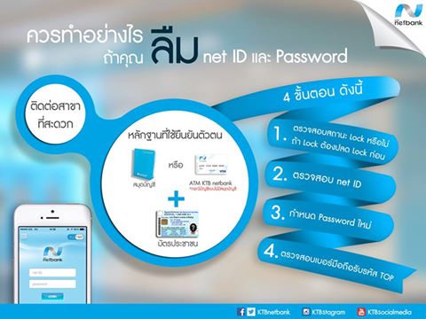 ลืม User และ Password ของ Ktb Net Bank - Pantip