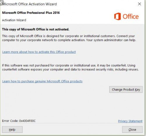where is microsoft office activation wizard