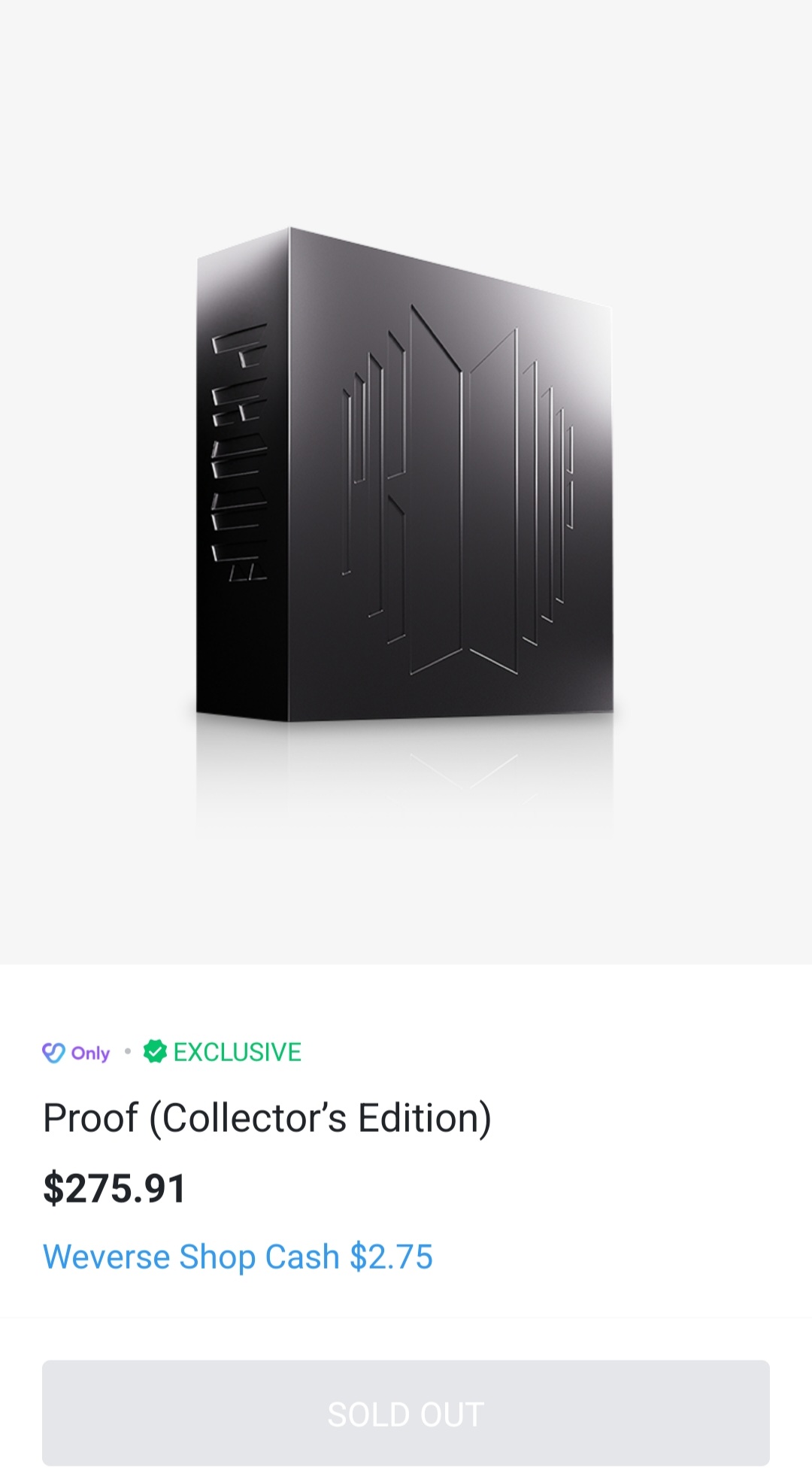 BTS (방탄소년단) 'Proof (Collector's Edition)' SOLD OUT - Pantip