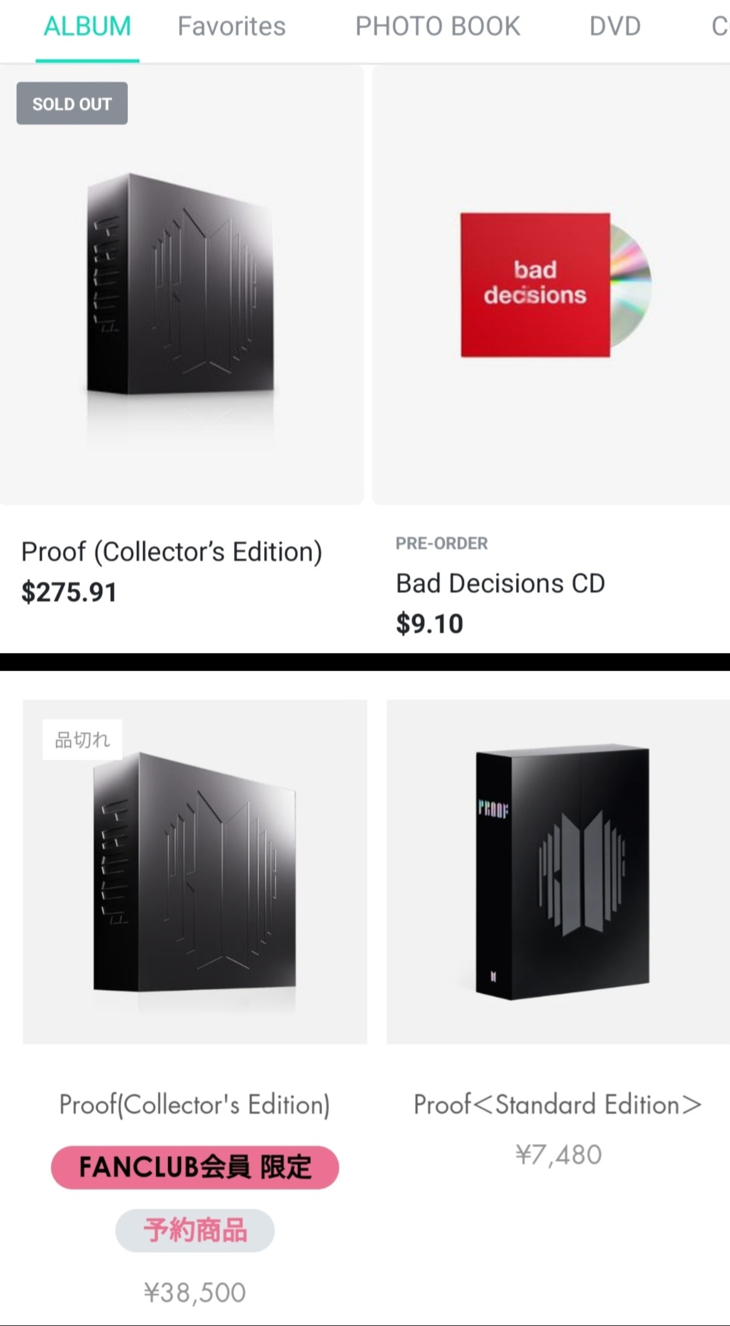 BTS (방탄소년단) 'Proof (Collector's Edition)' SOLD OUT - Pantip