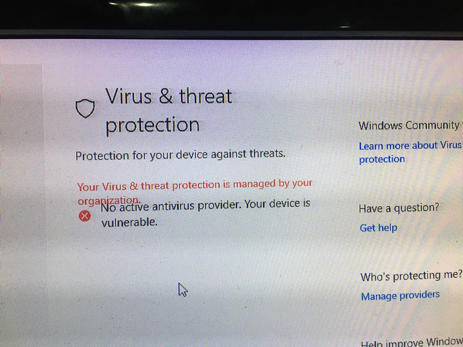 windows 10 virus and threat protection