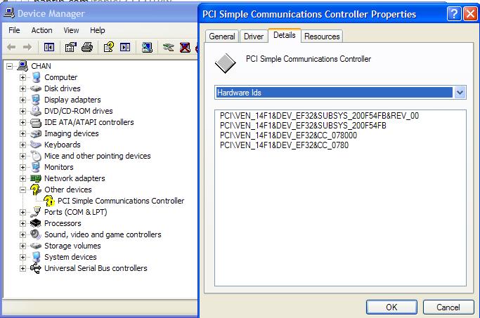 pci simple communications controller driver windows 8.1