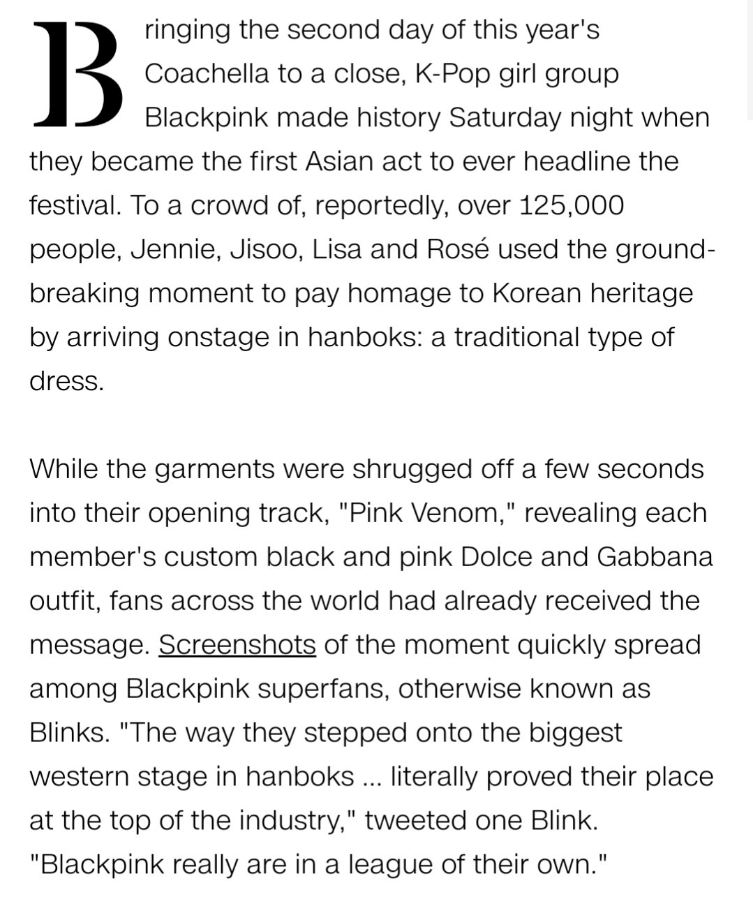 Look of the Week: Blackpink headline Coachella in Korean hanboks