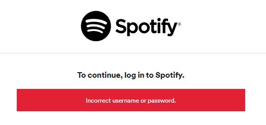 web spotify log in