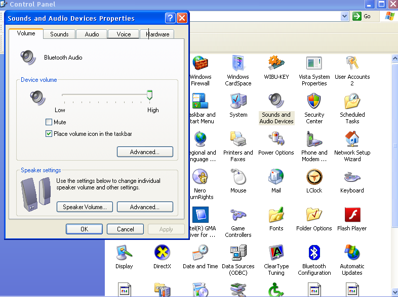 windows xp sounds and audio devices