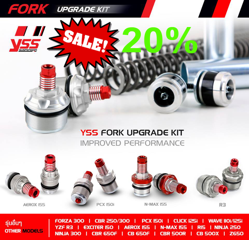 SALE 20% ลดล้างสตอค YSS Fork Upgrade Kit สปริงหน้า +น้ำมัน - Pantip