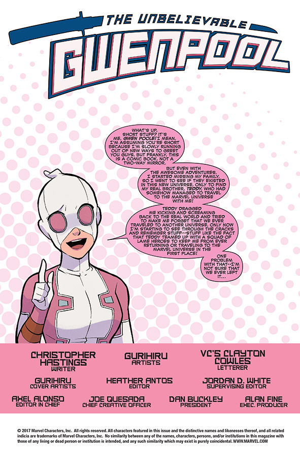 Marvel Comics Spoil The Unbelievable Gwenpool 19 Pantip