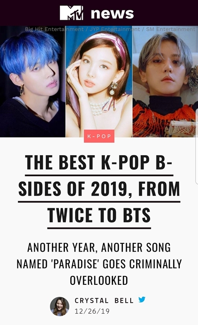 K POP TOP20 MTV Best B sides of 2019 Pantip