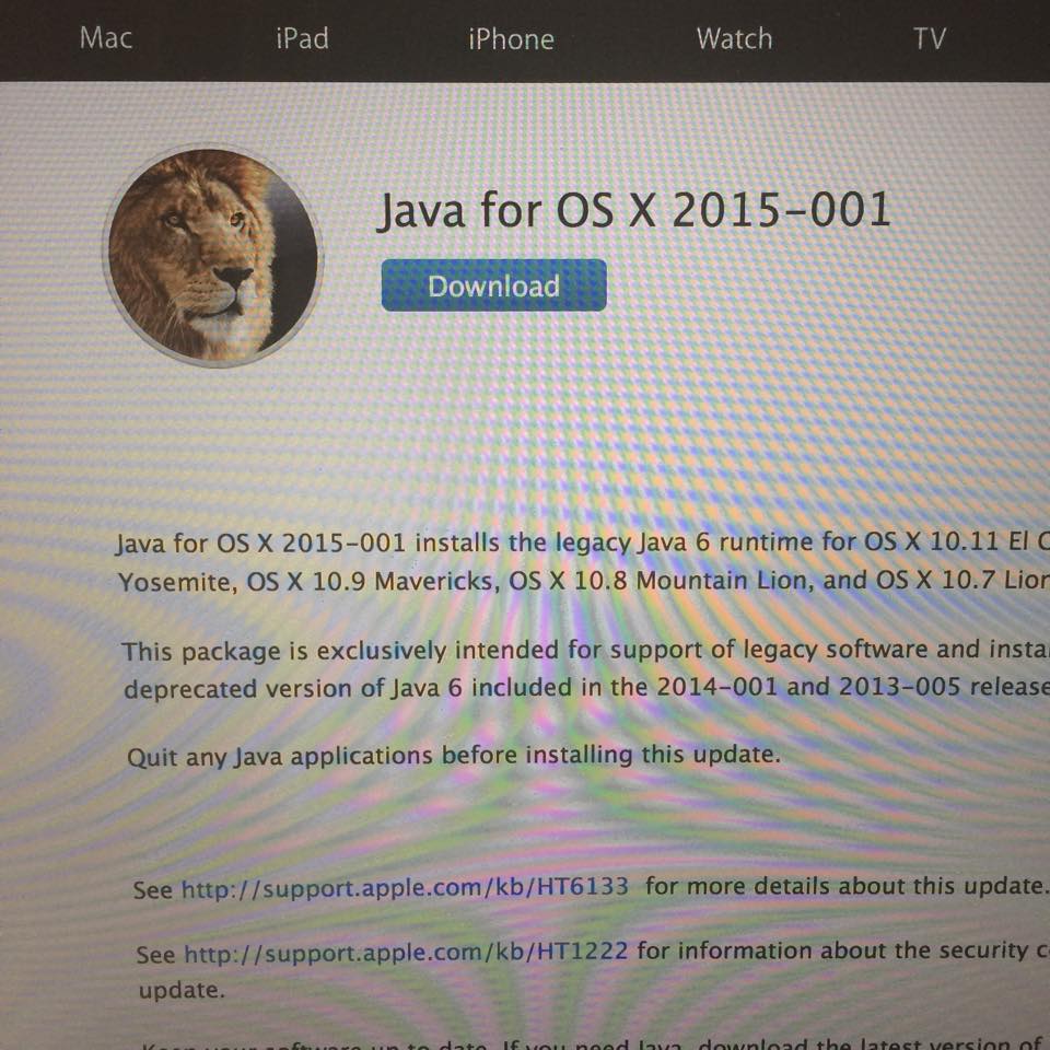 java 6 legacy for mac