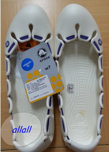 Crocs Springi ขายถูกรองเท้า Crocs แท้, ใหม่ป้ายห้อย รุ่น springi flat สีขาว เพียง 950 ...