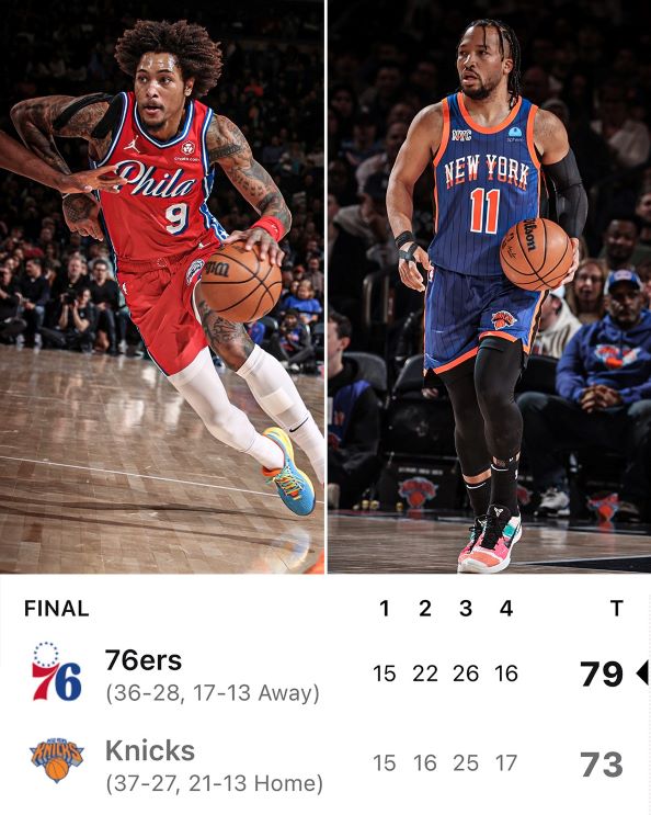 🏀 เกมส์ Knicks Vs. 76ers มีเเต้มตํ่าสุดในรอบ 8 ปี - Pantip