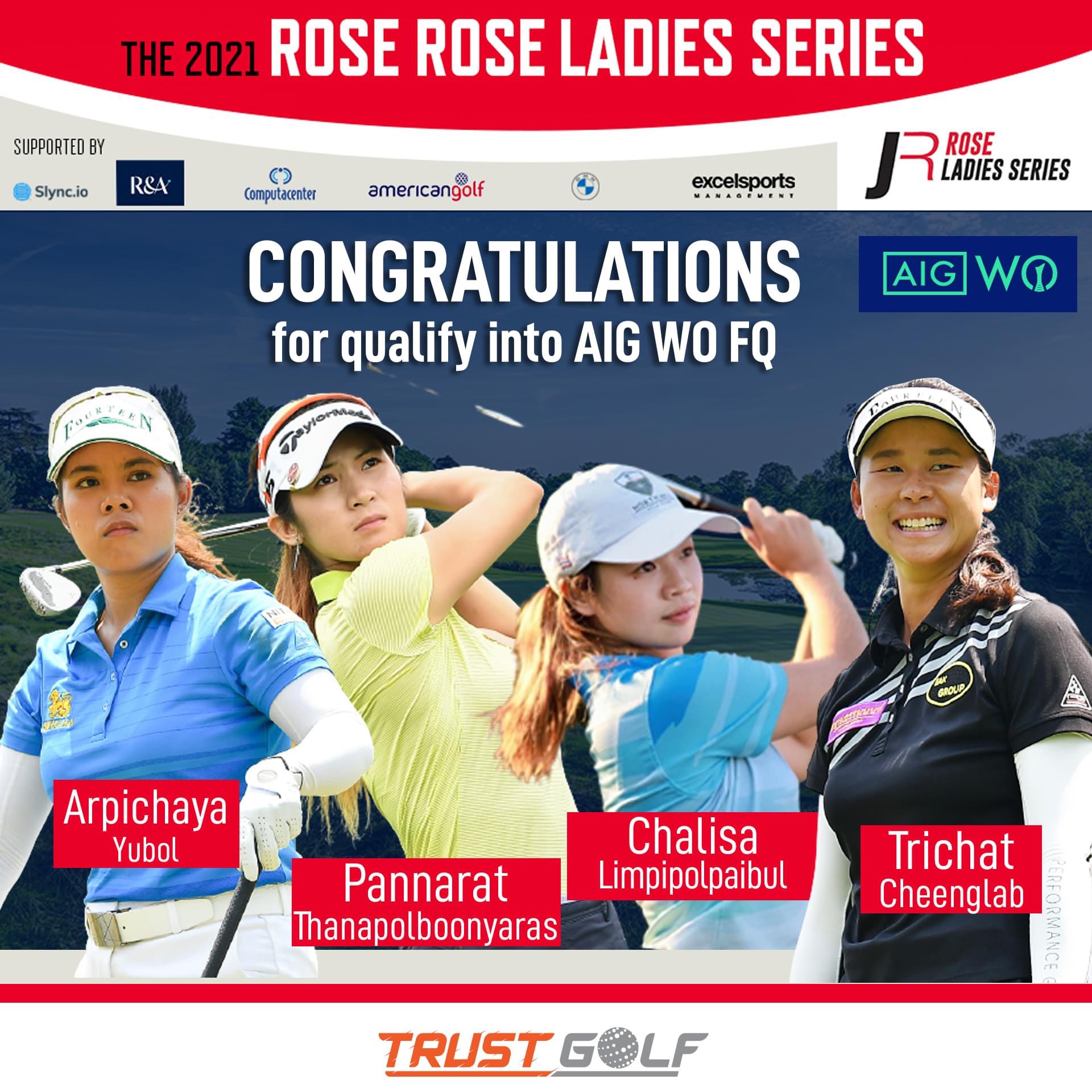 เชียร์สด 4 สาวไทยแข่ง Final Qualifying เพื่อร่วมแข่ง AIG Women’s open 2021