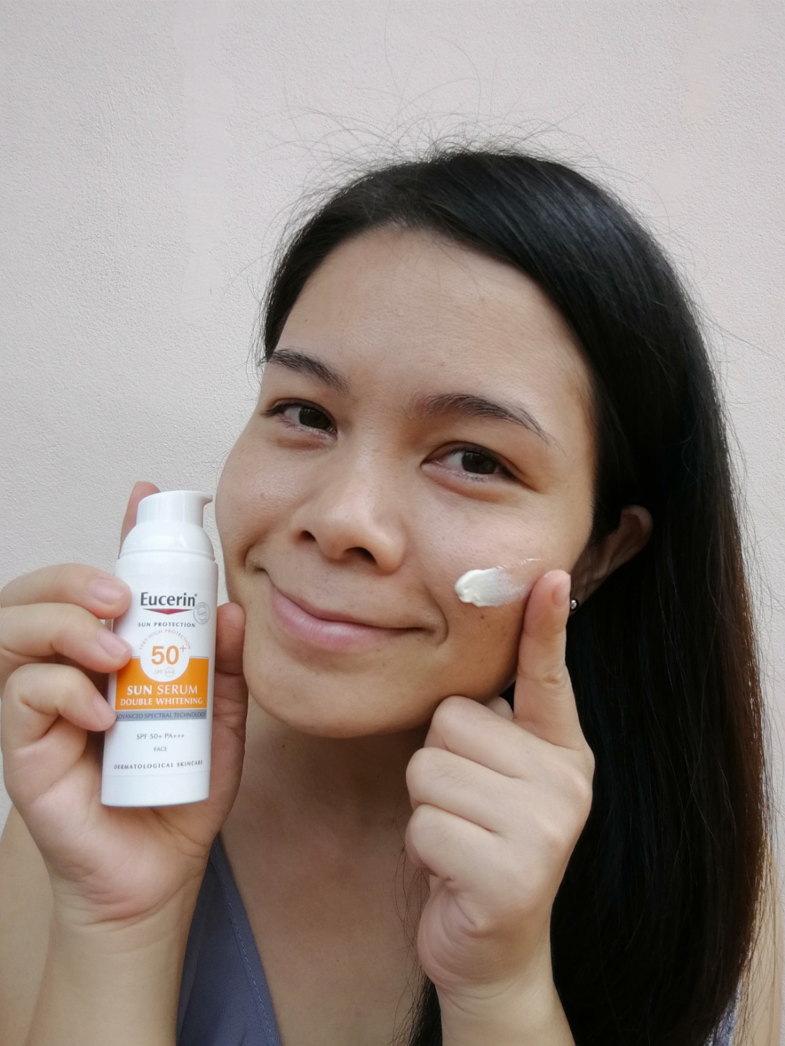 eucerin sun serum double whitening pantip