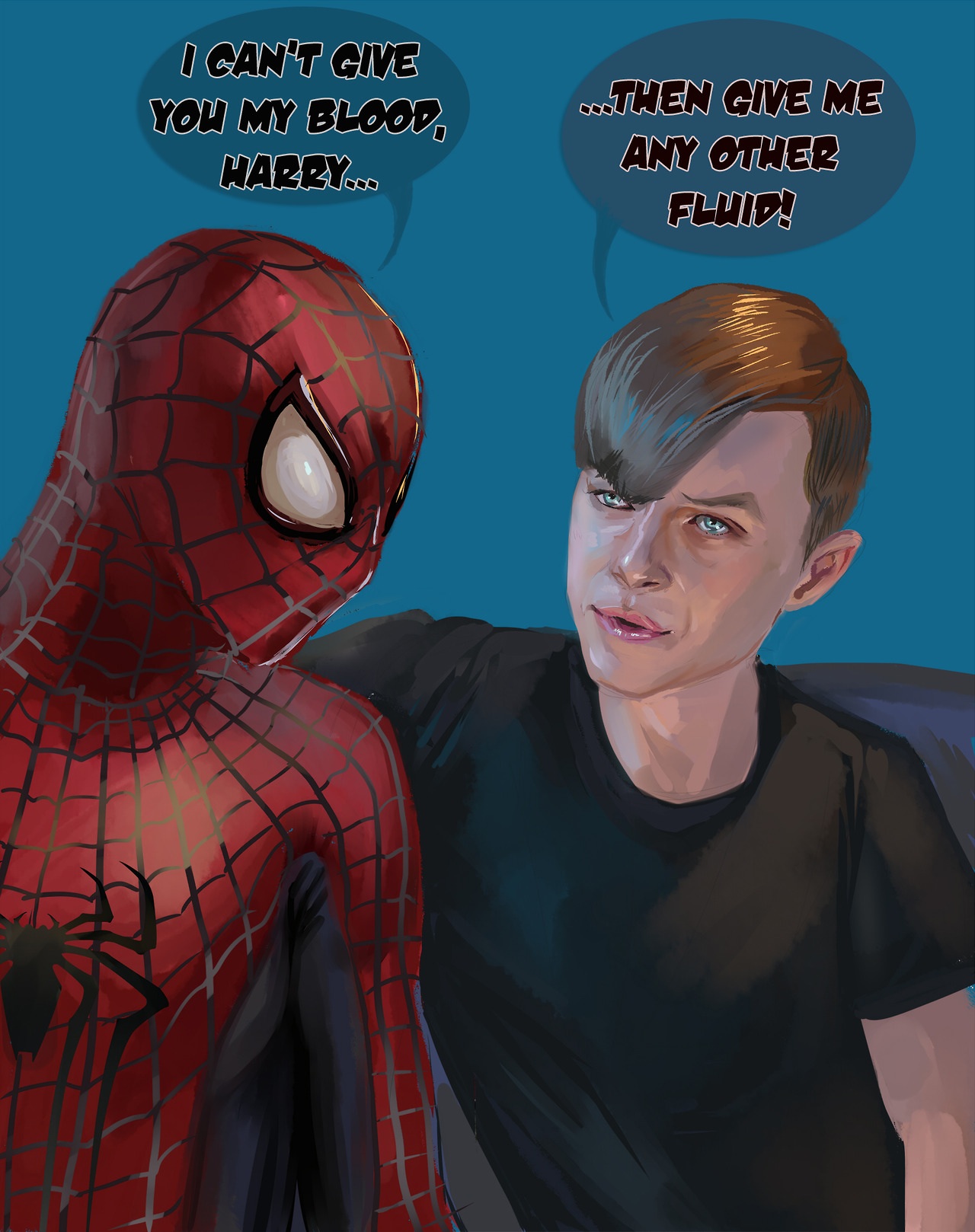 pic + fanart Peter Parker x Harry Osborn ค จ น(y)จ า ก the Amazing Spider-M...