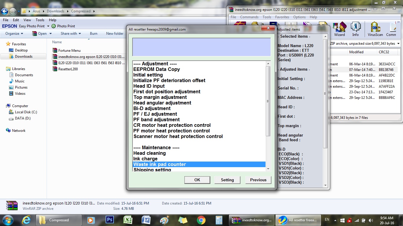 epson l120 resetter windows 7