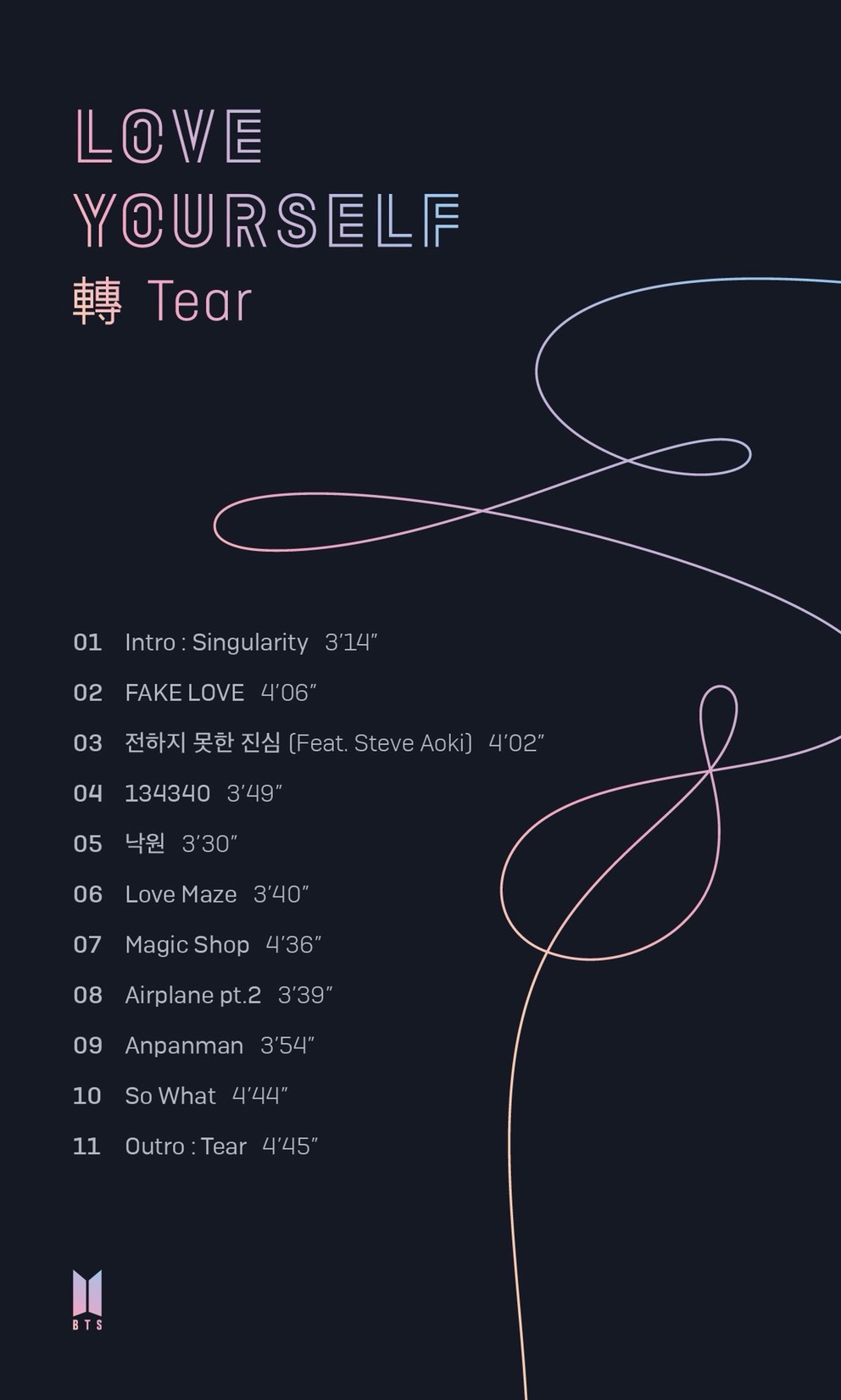 K Pop Bts 방탄소년단 Love Yourself 轉 Tear Tracklist Pantip 0066